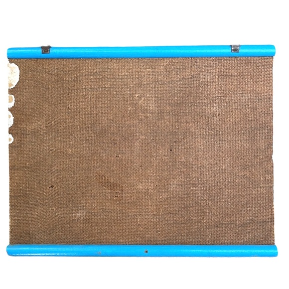 Vintage IRMI Wooden Circus Wall Plaque :: Hand-Painted Nursery Decor :: Blue - Picture 4 of 14